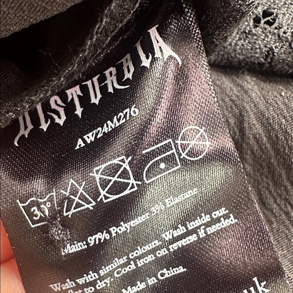 NWT Disturbia Dark Romance Floral Lace Puff Sleeve Cottagecore Goth Midi Dress 6 - Picture 8 of 8